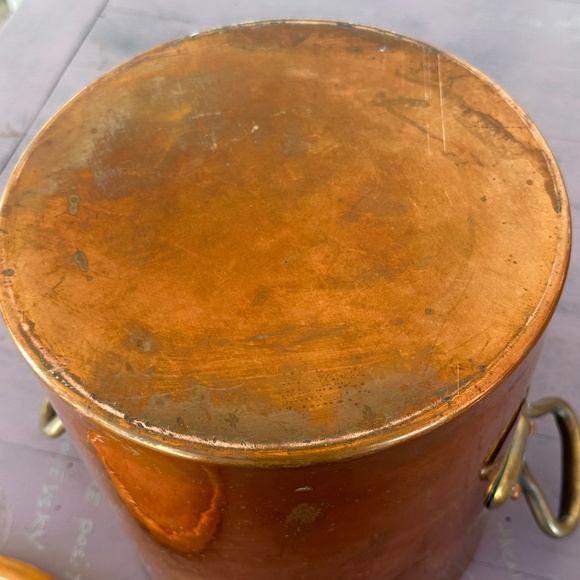 Mauviel for Williams Sonoma France  Copper Stock Pot 11 3/4 qt - Picture 8 of 8